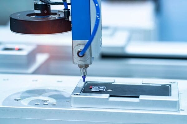 technology of nozzle device and needle of automatic glue dispenser machine (glue injection) at mobile phone factory