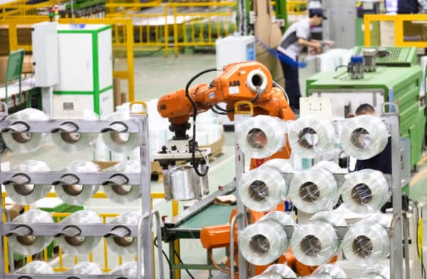 ABB intelligent robots are producing glass fibers for export